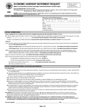 Fillable Online mycornerstoneloan Economic Hardship Deferment Request ...