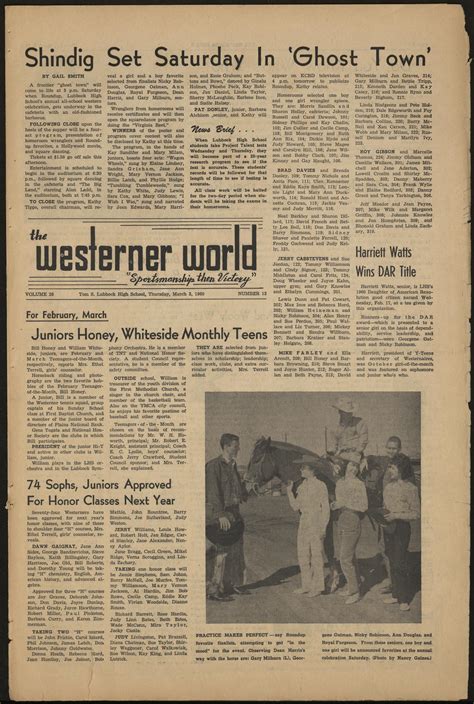 The Westerner World (Lubbock, Tex.), Vol. 26, No. 13, Ed. 1 Thursday ...