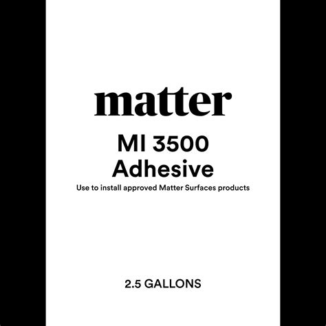 MI3500 Adhesives | Commercial Flooring Solutions | Matter Surfaces