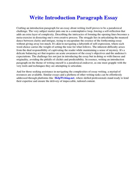 Essay Introduction Paragraph 的图像结果