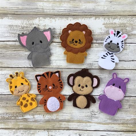 Buy Zoo Animals Finger Puppets Pretend Play Imaginative Play Toys ...