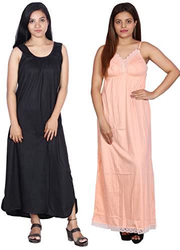 Buy Rylie Womens Hosiery Cotton Full Length Camisole, Long Inner wear ...