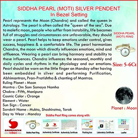 Saubhagya Global 5.00-6.00ct Bezel Setting South Sea Pearl/Moti Silver ...