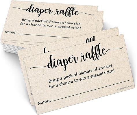 321Done Diaper Raffle Tickets Set of 50 3.5 x 2 with India | Ubuy