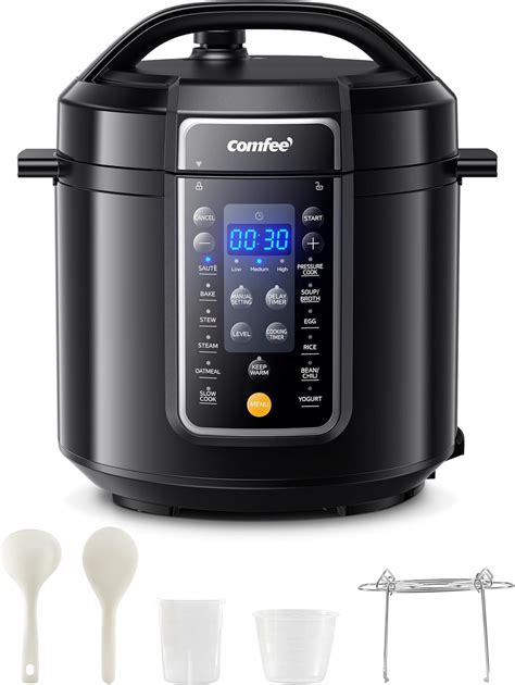 COMFEE’ 6QT Electric Pressure Cooker, 9-in-1 Instant Multi Cooker Olla ...