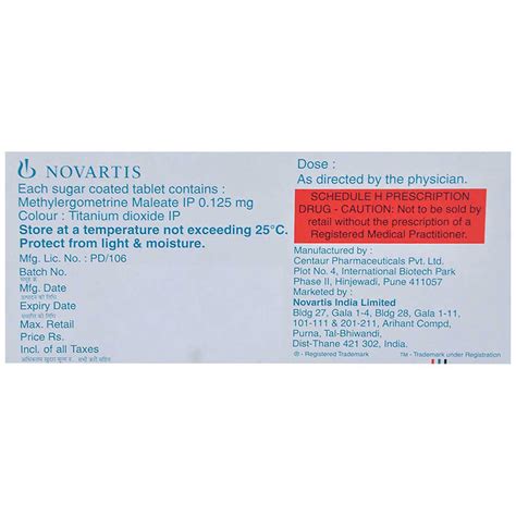 Methergin Tablet 的图像结果