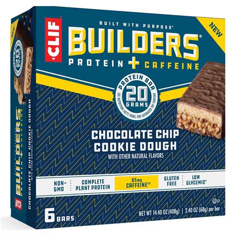 Clif Builders 20g Protein Bars - Chocolate Chip Cookie Dough - Shop ...