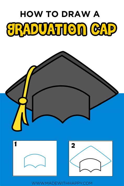 Graduation Cap Drawing Simple 的图像结果