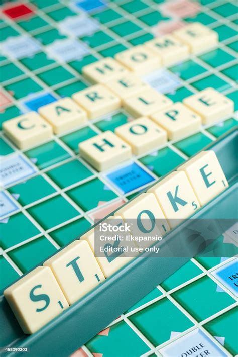 Stroke Health Issue Word Puzzle Dalam Huruf Di Scrabble Board Foto Stok ...