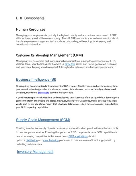 ERP Components - ERP Components Human Resources Managing your employees ...