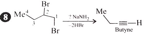 Vicinal dihalides undergo double dehydrohalogenation to give terminal ...