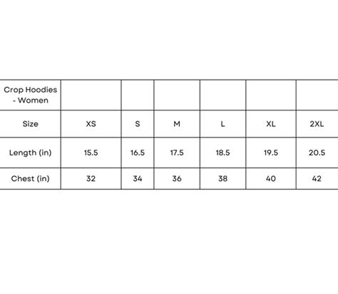 General Size Chart | Tedds