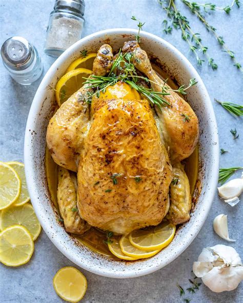 roasted chicken with lemon recipe Roasted garlic lemon chicken recipe