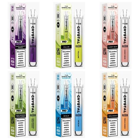 THE CRYSTAL PRO 600 DISPOSABLE VAPE KIT 20MG PACK OF 10 | UK Vape Store ...