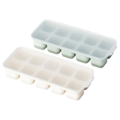 SPJUTROCKA ice cube tray with lid, mixed colours - IKEA