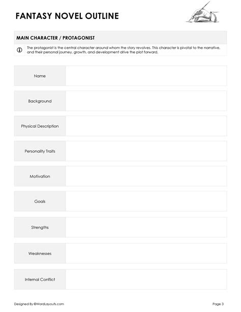 Novel Outline Template for Fantasy Novel Writers
