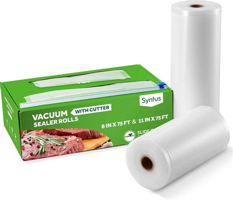 Amazon.com: Syntus 11" x 75' and 8" x 75' Food Vacuum Seal Roll Keeper ...