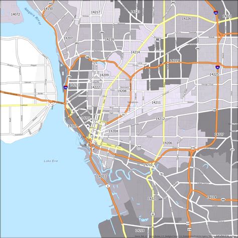 Buffalo Zip Code Map - GIS Geography