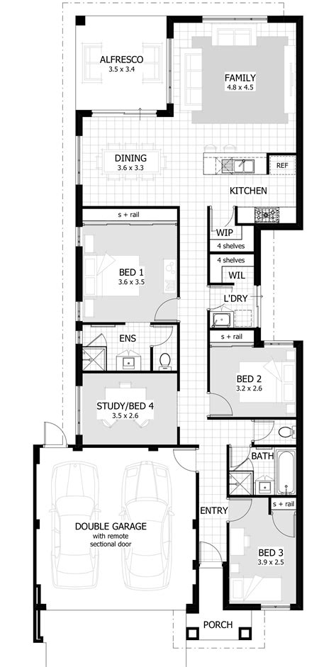 Designing Narrow Lot House Plans Single Story - House Plans