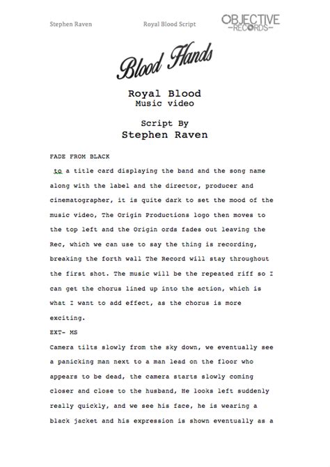 Image result for Lumber Blood Script