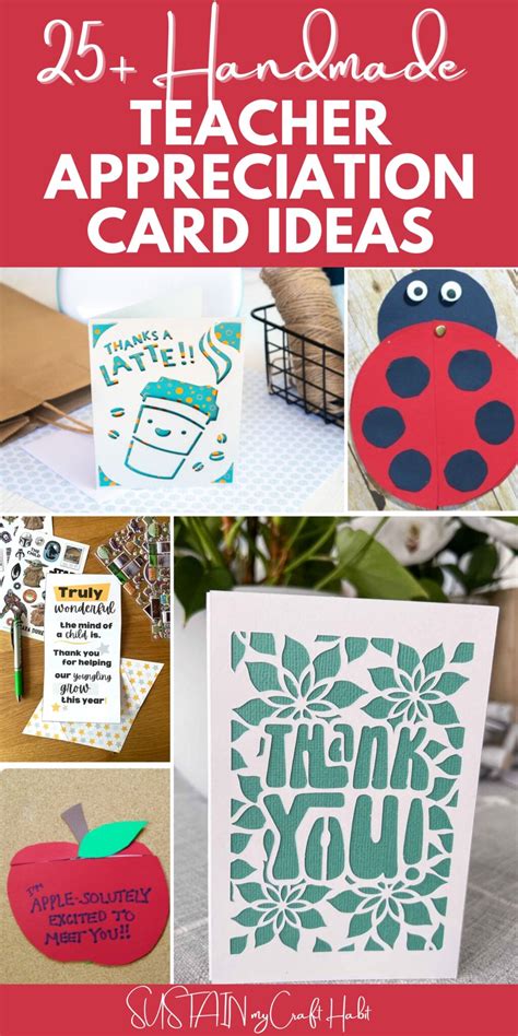 Best Handmade Teacher Appreciation Card Ideas – Sustain My Craft Habit