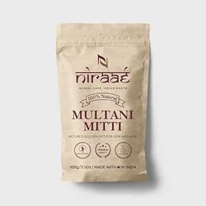 NIRAAÈ 100% Natural Multani Mitti Powder | Pure Fuller’s Earth for Face ...