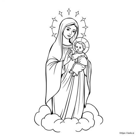 Our Lady Of Perpetual Help Coloring Page