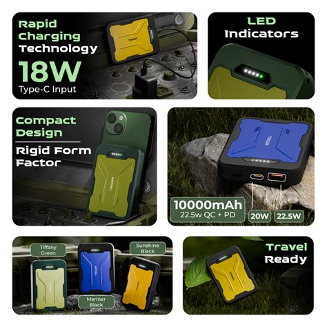 TRIGGR Volt V1, 10000mAh Pocket-Size Power Bank, 22.5W Quick Charge