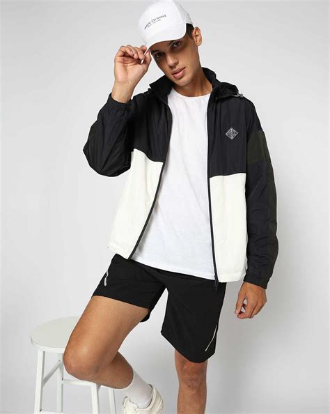 Men's Full Sleeves AX Monogram Blue Jacket