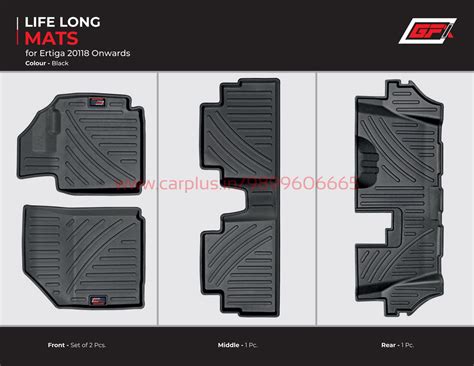 GFX Life Long Car Mats for Maruti Suzuki Ertiga (2018-2021)-Black – CARPLUS