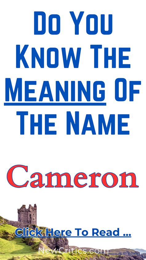 What Is The Spiritual Meaning Of The Name Cameron