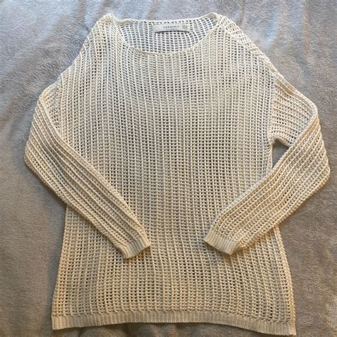 Zara Men's Cream Jumper | Depop