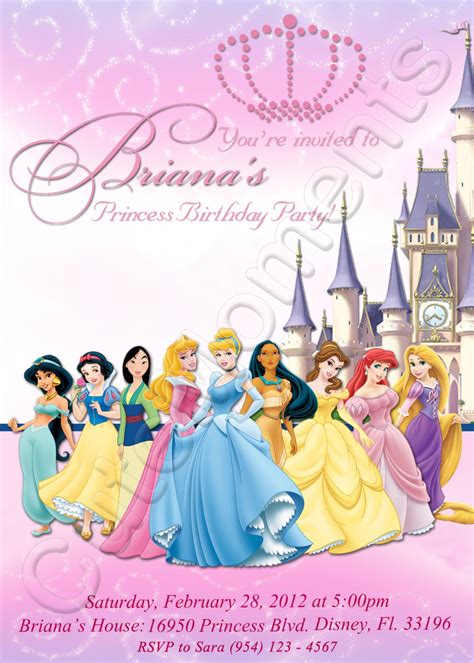 Disney Princess Birthday Invitation Templates download free software ...