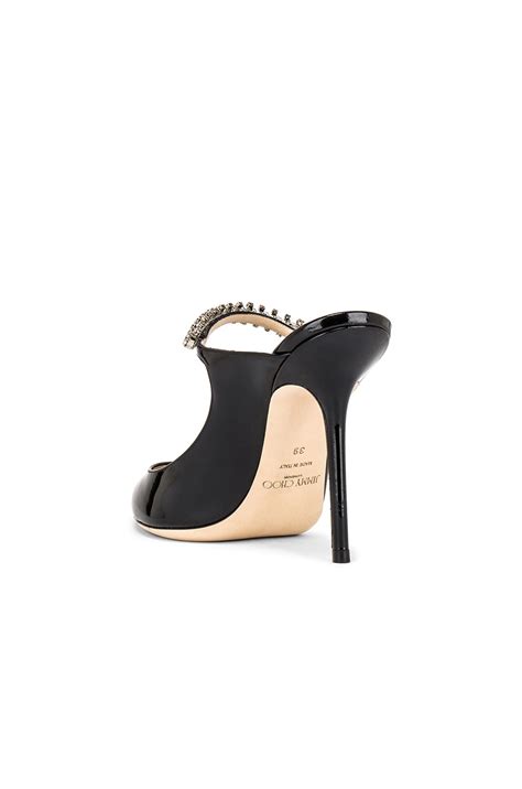 Jimmy Choo Bing 100 Patent Leather Mule in Black | FWRD