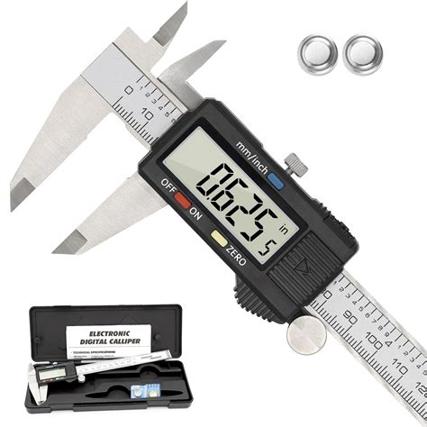 Digital Caliper Precise Measuring Tool, Vizbrite 6 inch Stainless Steel ...