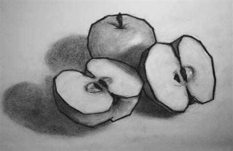 Still Life Drawing Apple