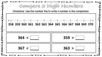 Comparing Two Three-Digit Numbers Number Line 的图像结果