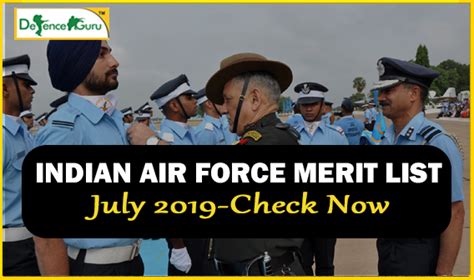 Indian Air Force Merit List July 2019 - Check Now