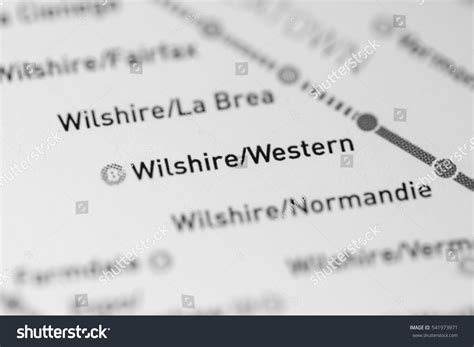 Wilshirewestern Station Los Angeles Metro Map Stock Photo 541973971 ...