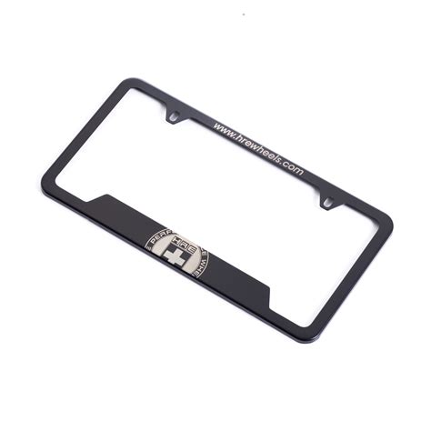License Plate Frame - Round Logo Black | HRE Performance Wheels