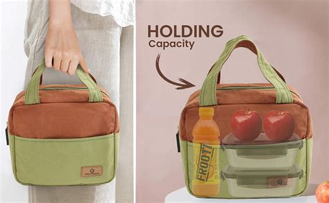 Yellow Weaves 100% Cotton Canvas Lunch Bag Reusable and Washable, Eco ...