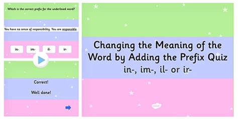 Changing the Meaning by Adding the Prefix SPaG PowerPoint