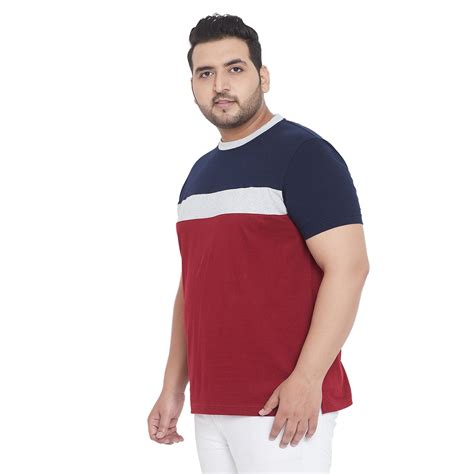 Men Plus Size Ella Colorblock Round Neck Tshirt – bigbanana