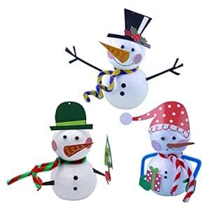 TOYANDONA 3 Packs Foam Snowman DIY Kits Educational Learning Material ...