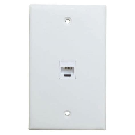 1-Pack 1-Port Ethernet Wall Plate, Jack Wall Plate with RJ45 Female to ...