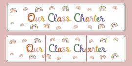 Editable Class Charter Template | Our Class Rules Charter