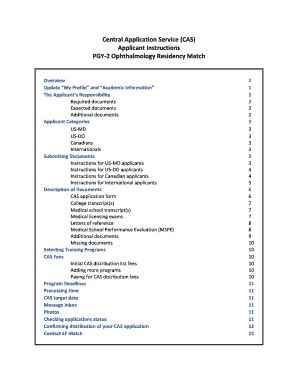 Fillable Online sfmatch Central Application Service (CAS) Applicant ...