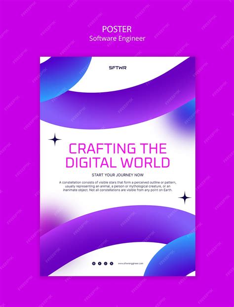 Software engineer poster template | Free PSD
