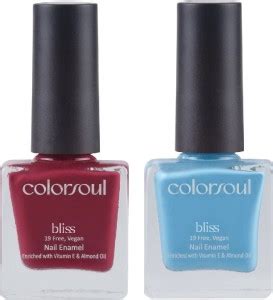 color soul Bliss Nail Enamel B04,B20 Candy Floss & Icey Blue - Price in ...