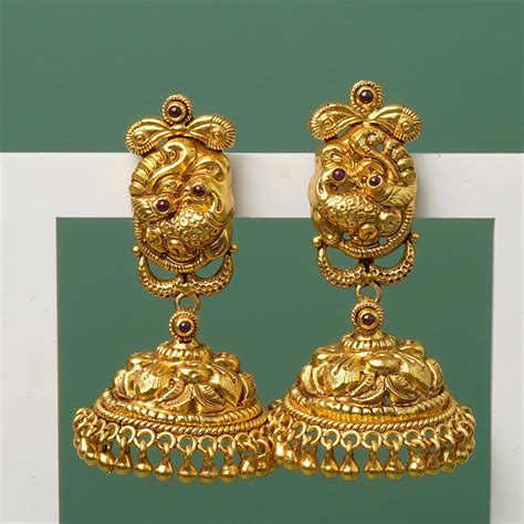 Gold Plated Pure 925 Silver Jhumkas with Price Online – Siddhi Silver